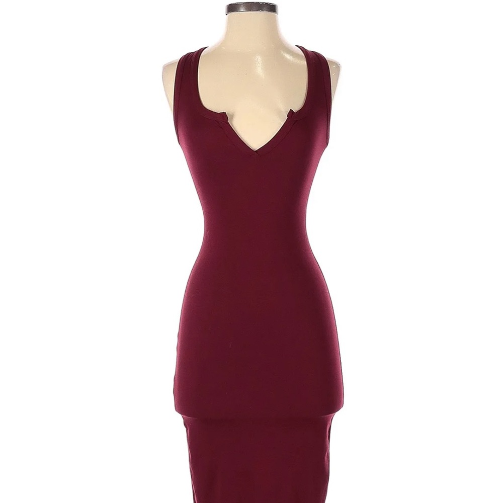 NWT maroon t-back soft midi dress